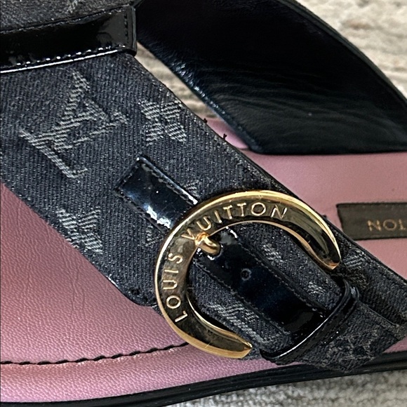 Authentic Louis Vuitton Denim Monogram Sandals - Picture 13 of 17